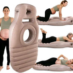 Inflatable Pregnant Pillow, Full-Body Pregnant Woman air Cushion Bed, Pregnant Pillow with Abdominal Hole, The Best Prone Sleep, Pregnant Woman Pillow and Pregnancy Essentials (Pink)(Pink)