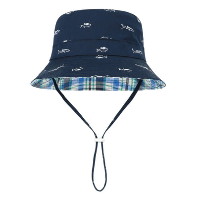 Durio Sun Hat Bucket Hats Wide Brim Summer Hat Sun Protection Beach Hat C Navy Fish 12-24 Months