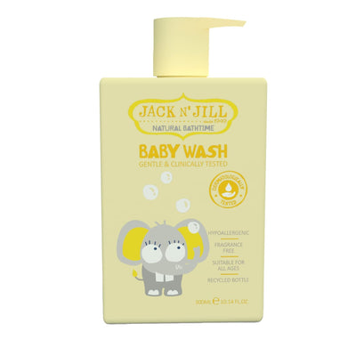 Jack N' Jill baby wash bottle with elephant design on a white background