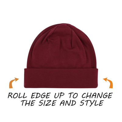 DRESHOW BQUBO 5 Pack Unisex Baby Hats for Kids Cotton Skull Caps Soft Cute Knit Cap Baby Toddler Beanie for 3 Months - 6 Years