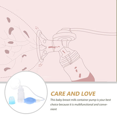 Healifty Manual Hand Pump Breast Milk Container Breastfeeding Tool with Silicone Suction Cup for New Mothers Baby Feeding
