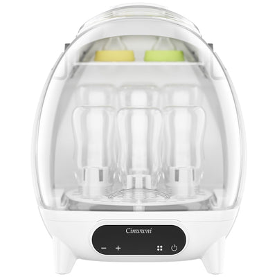 White glass drying rack with 'Cinowni' branding on a white background