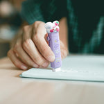 Aesthetic Erasers - Cat Paw Shaped Erasers, Cat Paw Shaped Retractable, Portable Cute,Cute Pencil, Rubber for School Office Stationery (Puprple)