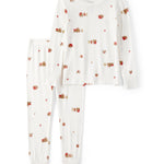 Carter's Neutral PurelySoft Long-Sleeve 2-Piece Pajamas, Fall House, 3T