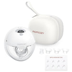 Momcozy M5 Hands-Free Wearable Breast Pump, Double-Sealed Flange for Baby-Like Comfort, 3 Modes & 9 Suction Levels, Portable Electric Pump – 24mm, 2-Pack Cozy Red