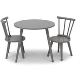 Delta Children Homestead Kids Table & 2 Chairs Set - Ideal for Arts & Crafts, Greenguard Gold Certified, Grey