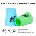 SEISSO Sport Stacking Cups Set，Stacking Cup Classic Speed Training Game for Kids Adults, Plastic Speed Stacking Cups Family Game Toy for Boy Girl Party Challenge Competition Travel Gift Blue 12Pack