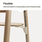 Bugaboo Giraffe Wooden Baby High Chair, Adjustable in 1 Second, Easy to Clean, Safe and Ergonomic Highchair, Suitable from Birth in Combination with Newborn Set (Sold Separately), Black