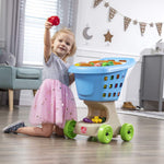 Step2 Little Helper's Shopping Cart for Kids, Play Grocery Cart, Made of Durable Plastic, for Toddlers 2+ Years Old, Blue