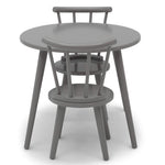 Delta Children Homestead Kids Table & 2 Chairs Set - Ideal for Arts & Crafts, Greenguard Gold Certified, Grey