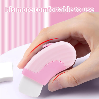 IOMDRWU 3+1 Pack Rubber Erasers Sliding Retractable Eraser, Soft Cute Erasers Push Pull Large Pencil Erasers with Plastic Sleeve 3 Refill Eraser for School Students Kids Office Home Supplies, Pink