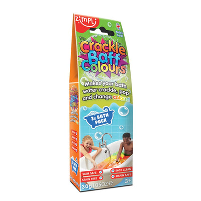 Zimpli Kids 6043 Crackle Baff Colours, 3 Bath Pack, Make Water Crackle and Change Colour, Children's Sensory & Bath Toy