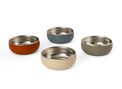 Monkey Proof™ Non-Toxic Stainless Steel Child Bowl 5” with Non-Slip Silicone Shell, (Set of 4 bowls) Unbreakable, Mess Free Feeding for Babies, Toddlers, Kids, BPA free (Arizona)
