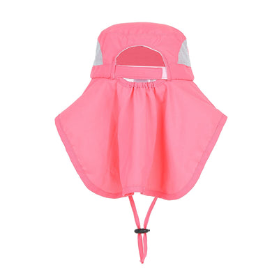 Aenmt Kids Sun Hats UPF 50+ Sun Protection Hat for Kids with Neck Flap Adjustable Large Brim Beach Fishing Hat for Age 3-12 Red