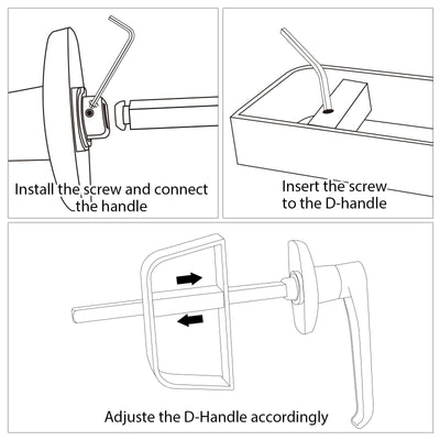 6" L-Handle Lock kit-Hurrikom Shed Door Latch with 5 Keys, 6" Stem Shed T-Handle Lock Kit for Sheds Doors, Playhouses, Chicken Coops,Camper, RV, Garage Door(Black)