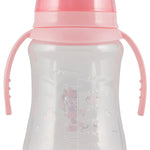 Disney 2 Pack 10 Ounce Baby Bottles with Character Prints and Colored Covers with Double Handle - BPA Free and Easy to Clean