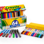 Crayola Washable Broad Line Marker Variety Set (64ct), Teacher School Supplies for Toddlers & Kids, Ultra-Clean, Window, & Gel FX Markers for Kids, 3+