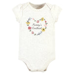 Hudson Baby Unisex Baby Cotton Bodysuits, Soft Painted Floral 3-Pack, Newborn