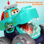 Toy Cars For 1 2 3 Year Old 3 Pack Monster truck Toy Crocodile Bull Leopard Pull Back Car Big Wheel Animal Toy Trucks for Toddler 1-3 Baby Toys 12 18 Months Boys Girls Toddlers Toy for 1 Year Old Gift