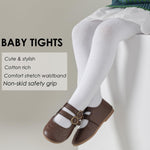 EPEIUS Baby Tights Seamless Non Slip/Skid Leggings Newborn Girl Cotton Stockings Baby Boy Footed Pants Solid Plain Tights Pantyhose for 0-3 Months,3 Pair Pack,Black/White/Pink