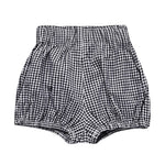 EISHOW 5 Pack Baby Shorts for Boy Girl Cotton Linen Blend Bloomer Cute Striped Dot Bloomers Loose Harem Triangle Pants