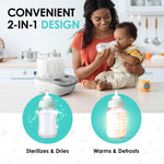 Lil' Jumbl 2-in-1 Baby Bottle Sterilizer & Warmer – Time-Saving Sterilizer & Dryer for Baby Bottles, Pacifiers, Pump Parts & Essentials – Features Precise Temperature Control Bottle Warmer