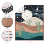 The Peanutshell 5 Piece Baby Crib Bedding Set for Boys & Girls - Newborn, Infant & Toddler Nursery Bed Set Decor with Fitted Crib Sheets, Blanket, Dust Ruffle Comforter - Joshua Tree