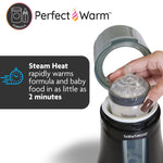 Baby Brezza Fast Baby Bottle Warmer - Baby Milk + Breastmilk Warmer Defroster – 2 Unique Temperatures for Breastmilk + Formula - Universal Fit for All Bottles, Bags + Jars