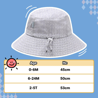 FUOITA UPF 50+ Baby Sun hat Baby Bucket hat with Strings Summer Sun Protection Infant Sun hat for Kids