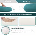 ALLOPERA Pregnancy Pillow, Full Body Maternity Pillow 57 inch, with Removable Washable Cover - Sleep Support for Legs, Back, Neck, Shoulder, HIPS, Belly, Velvet Cover (Dark Green)