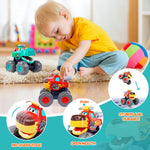 Toy Cars For 1 2 3 Year Old 3 Pack Monster truck Toy Crocodile Bull Leopard Pull Back Car Big Wheel Animal Toy Trucks for Toddler 1-3 Baby Toys 12 18 Months Boys Girls Toddlers Toy for 1 Year Old Gift