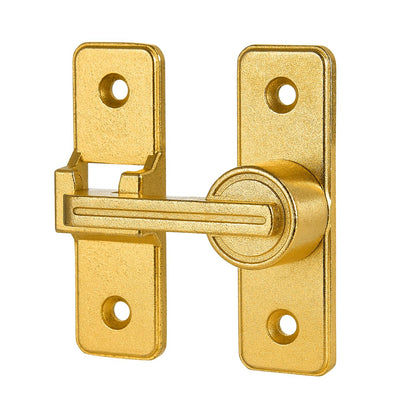 Wocoe 3 Packs Barn Door Latches,Gold 180 Degree Gate Lock,Zinc Alloy Right Angle Door Lock Latch,Flip Gate Latches Hardware,Door Security Sliding Door Latch Lock for Cabinets
