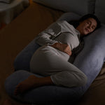 Momcozy Pregnancy Pillows for Sleeping, U Shaped Full Body Maternity Pillow with Removable Cover - Support for Back, Legs, Belly, HIPS for Pregnant Women, 57 Inch Pregnancy Pillow for Women, Grey