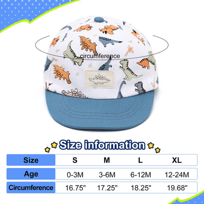 Duoyeree Toddler Baby Baseball hat Infant Baseball Cap Soft Cotton Snapback hat Boys(3-6M)