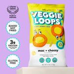 Little Spoon Mac and Cheesy Veggie Loops, Chickpea and Carrot Snack, Baked Not Fried, Avocado Oil, Hidden Veggies, Tastier Snacks for Kids, 3g Protein, Gluten-Free, 4 Pack