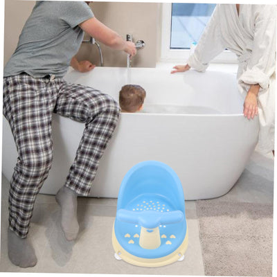 ULDIGI Adorable Bath Seat with Spacious Open-Side Design Non-Slip PP Bathtub Seat for Comfortable and Safe Bathing Practical Shower Chair for Newborns