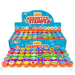 JOYIN 100PCS Assorted Stamps for Kids Self-Ink for Party Favor, Teacher Stamps, Kids Treasure Box, Prize for Classroom, Birthday School Stuffers (50 Designs, Dinosaur, Halloween Stampers)