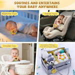Easter Baby Teething Toys with Rattle for 3-6 6-12 Months, Food Grade Infant Newborn Teether, Baby Essentials Teething Relief, Baby Easter Basket Stuffers Gifts Toys