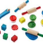 Melissa & Doug Shape, Model, and Mold Clay Activity Set - 4 Tubs of Modeling Dough and Tools