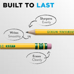 Ticonderoga Wood-Cased Pencils, Pre-Sharpened, #2 HB Soft, Yellow, 18 Count