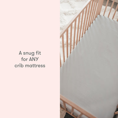 Newton Baby Organic Fitted Crib Sheets (2-Pack) - 100% Breathable and Ultra-Soft, 100% Organic Muslin Cotton, Stardust Print in Blush Coral + Solid White, Fits All Standard Cribs
