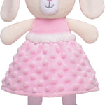 Baby Starters Plush Baby Doll with Rattle, Brunette Olivia, Pink, 9 inch