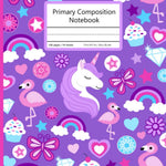 Primary Composition Notebook: Draw and Write Journal for Grades K-2 with Dotted Midline and Picture Space
