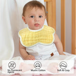 EllieHouse Baby Bibs for Girls Boys 10 Pack Drool Teeth Drooling Teething Bibs Muslin Cotton Absorbent Soft for Infant Toddler Essentials