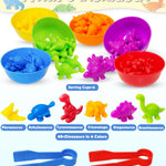 Yetonamr Counting Dinosaurs Montessori Toys for 3 4 5 Years Old Boys Girls, Toddler Preschool Learning Activities Toys for Kids Ages 2-4, 3-5, 4-8, Birthday Gifts Sensory Toys