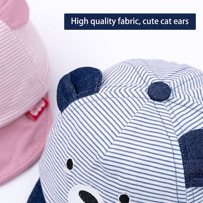 Sun Hat for Baby Boy Girl, Soft Cotton Hat for Baby Toddler, Kids Baseball Caps for Little boy Girl Spring Summer Sun hat (3-12 Months, Khaki)