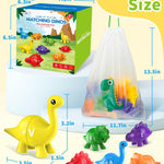 Walenty 26PCS Dinosaur Alphabet Learning Toys for Toddlers 2-4, Montessori Educational Toys Gifts for 2 3 4 Year Old Boy Girl, Preschool Learning Activities, Double Sided ABC Matching Game Kids 3-5