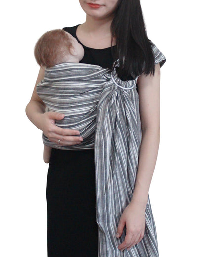 Vlokup Ring Sling Baby Carrier, Soft Cotton Baby Sling Carrier Newborn to Toddler, Baby Wrap Carrier for Plus Size Parents, Perfect Shower Gift, Rock