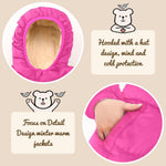 Vmterliya Winter Coats for Toddler Kids Infants Baby Boys Girls Light Puffer Warm Thick Hooded Down Jacket Outerwear for 2-7 Years (2-3 T, Rose)