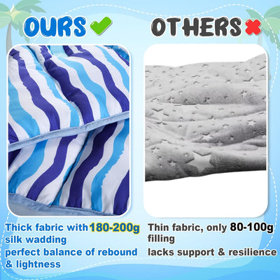 Thick Toddler Nap Mat with Pillow - Lightweight & Portable Toddler Sleeping Bag for Kids Boys Girls Aged 1~5 Daycare Preschool Travel